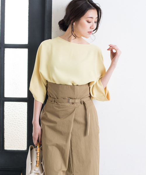 RIVE DROITE（リヴドロワ）の「【洗える】ドルマンターンスリーブブラウス（シャツ/ブラウス・レディース・ホワイト/ネイビー/イエロー・FREE）」の18枚目の写真