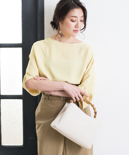 RIVE DROITE（リヴドロワ）の「【洗える】ドルマンターンスリーブブラウス（シャツ/ブラウス・レディース・ホワイト/ネイビー/イエロー・FREE）」の11枚目の写真