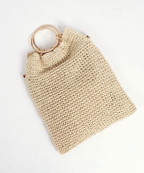 Khaju（カージュ）の「【WEB限定】Khaju:2WAYリングバッグ◇（ハンドバッグ・レディース・オフホワイト/ブラック・ONE SIZE）」の8枚目の写真