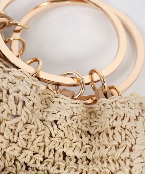 Khaju（カージュ）の「【WEB限定】Khaju:2WAYリングバッグ◇（ハンドバッグ・レディース・オフホワイト/ブラック・ONE SIZE）」の4枚目の写真