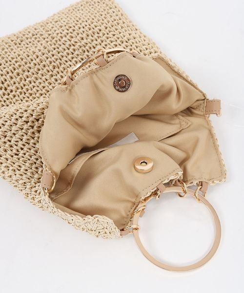 Khaju（カージュ）の「【WEB限定】Khaju:2WAYリングバッグ◇（ハンドバッグ・レディース・オフホワイト/ブラック・ONE SIZE）」の10枚目の写真