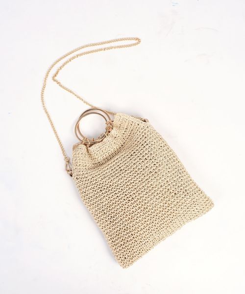 Khaju（カージュ）の「【WEB限定】Khaju:2WAYリングバッグ◇（ハンドバッグ・レディース・オフホワイト/ブラック・ONE SIZE）」の5枚目の写真