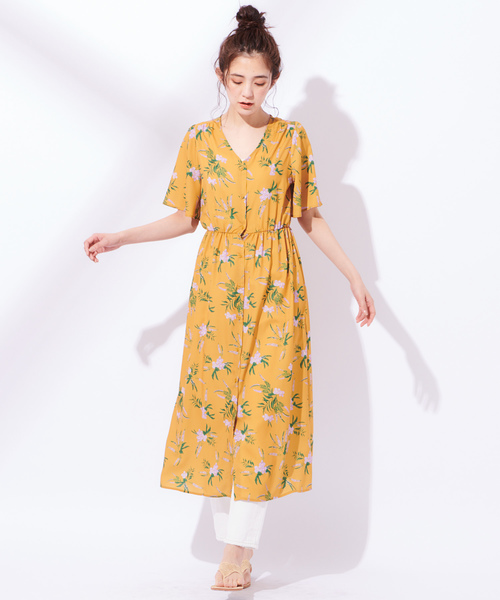 Ciaopanic チャオパニック の フラワーベルスリーブワンピース ワンピース Wear