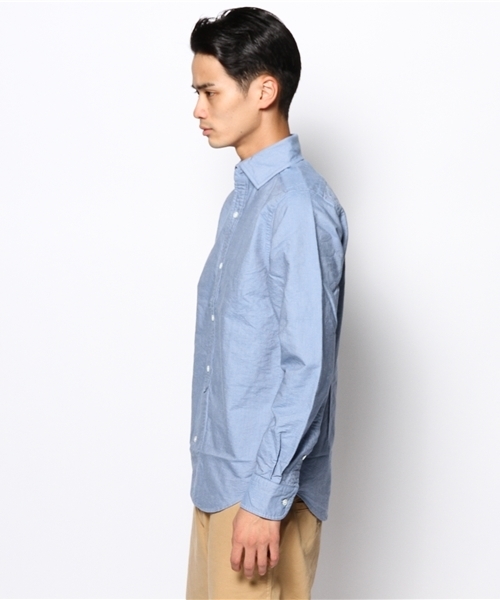 Nigel Cabourn（ナイジェルケーボン）の「Nigel Cabourn/BRITISH OFFICERS SH（シャツ/ブラウス・メンズ・ブルー/オレンジ/ホワイト・48/44/46）」の4枚目の写真