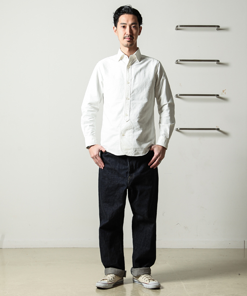 Nigel Cabourn（ナイジェルケーボン）の「Nigel Cabourn/BRITISH OFFICERS SH（シャツ/ブラウス・メンズ・ブルー/オレンジ/ホワイト・48/44/46）」の9枚目の写真