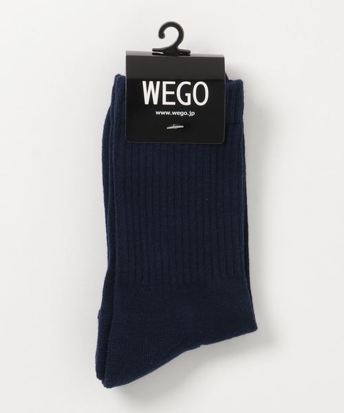 WEGO(ウィゴー)の「WEGO/無地リブソックス(ソックス/靴下・メンズ・オレンジ/カーキ/ブラック/ネイビー/ベージュ・FREE)」の4枚目の写真