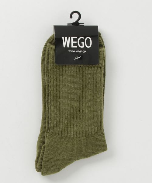 WEGO(ウィゴー)の「WEGO/無地リブソックス(ソックス/靴下・メンズ・オレンジ/カーキ/ブラック/ネイビー/ベージュ・FREE)」の3枚目の写真
