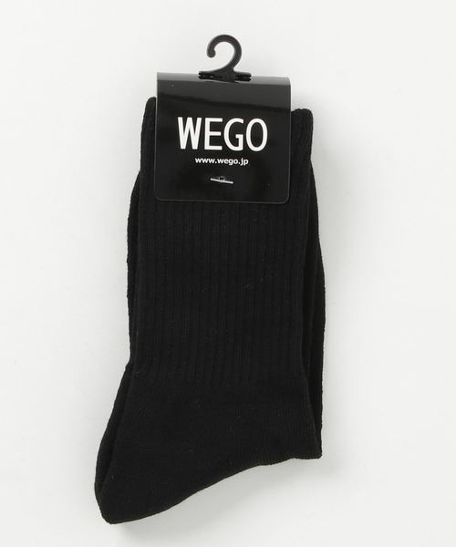 WEGO(ウィゴー)の「WEGO/無地リブソックス(ソックス/靴下・メンズ・オレンジ/カーキ/ブラック/ネイビー/ベージュ・FREE)」の2枚目の写真