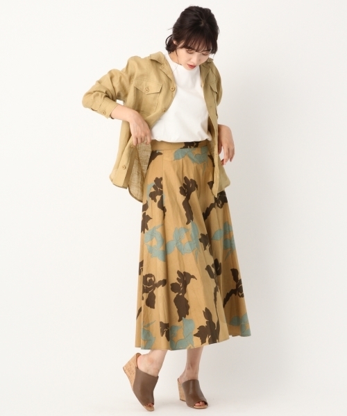 A part by（アパートバイ）の「リネンサファリシャツジャケット7S 800118（シャツ/ブラウス・レディース・ブラック/ベージュ/カーキ・FREE）」の8枚目の写真