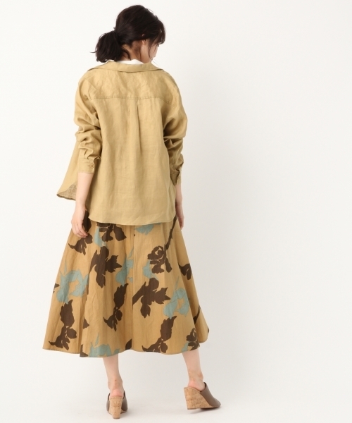 A part by（アパートバイ）の「リネンサファリシャツジャケット7S 800118（シャツ/ブラウス・レディース・ブラック/ベージュ/カーキ・FREE）」の9枚目の写真