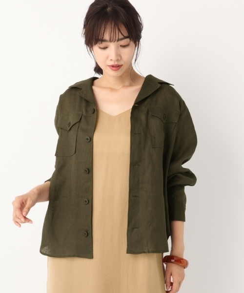 A part by（アパートバイ）の「リネンサファリシャツジャケット7S