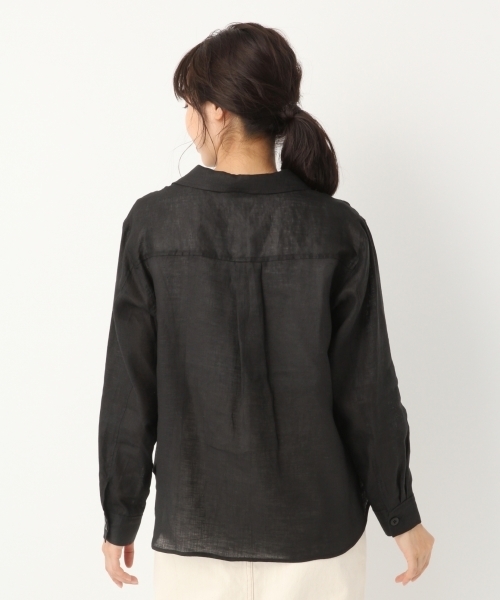 A part by（アパートバイ）の「リネンサファリシャツジャケット7S 800118（シャツ/ブラウス・レディース・ブラック/ベージュ/カーキ・FREE）」の17枚目の写真