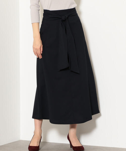 green label relaxing（グリーンレーベルリラクシング）の「NFC ウエスト ベルト フレア ロング スカート ◆（スカート・レディース・ブラウン/ケリー/ネイビー・36/38）」の3枚目の写真