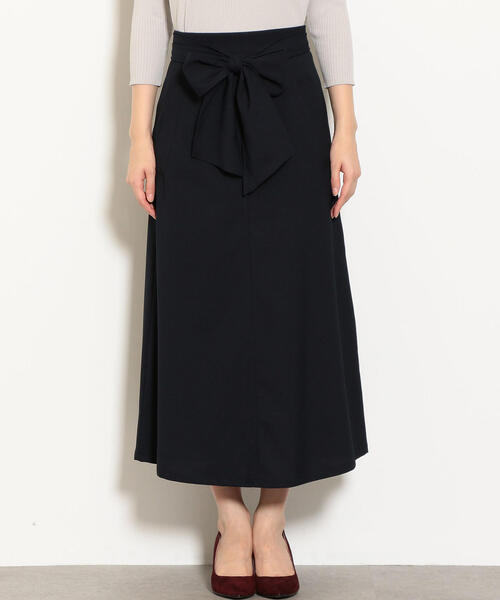 green label relaxing（グリーンレーベルリラクシング）の「NFC ウエスト ベルト フレア ロング スカート ◆（スカート・レディース・ブラウン/ケリー/ネイビー・36/38）」の5枚目の写真