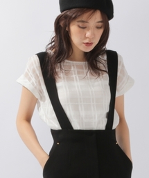 laboratory work | シアーチェックブラウス(シャツ/ブラウス)