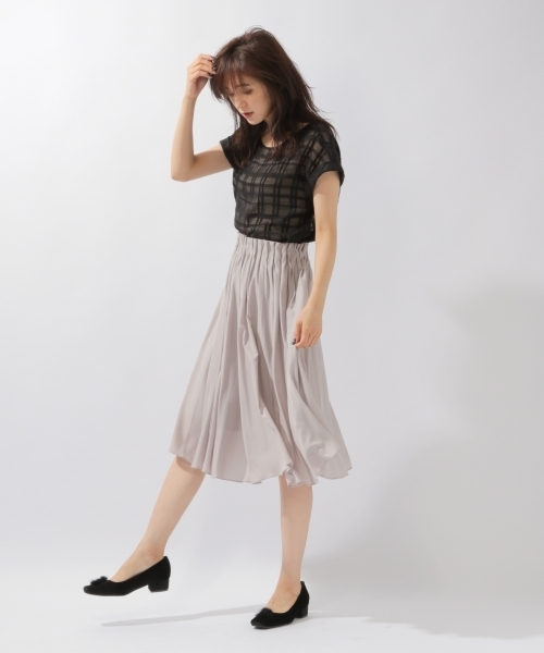 laboratory work（ラボラトリーワーク）の「シアーチェックブラウス（シャツ/ブラウス・レディース・ホワイト/ブラック/ベージュ・MEDIUM）」の5枚目の写真