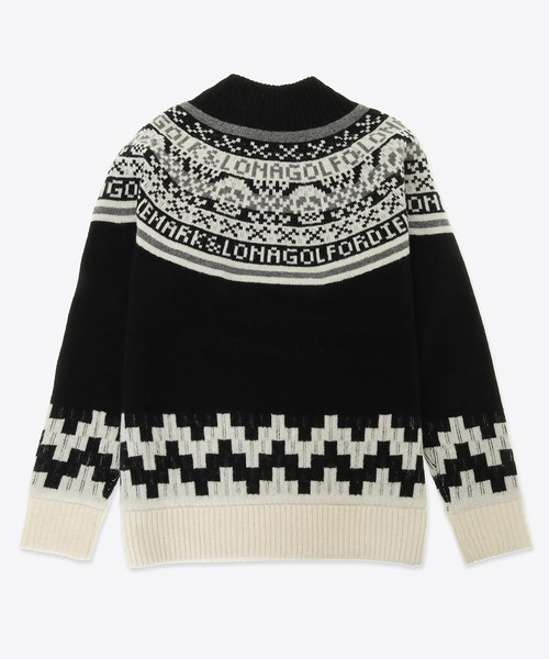 MARK&LONA Dexter Zip Pullover ニット スカル 総柄 セール】Dexter Zip Pullover（ニット/セーター）｜MARK & LONA