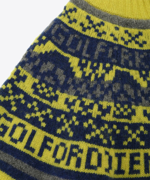 MARK&LONA Dexter Zip Pullover ニット スカル 総柄 セール】Dexter