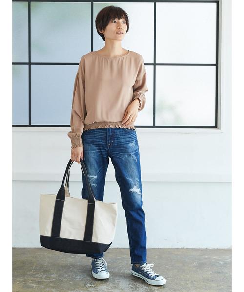 AMERICAN HOLIC（アメリカンホリック）の「テーパードデニム（デニムパンツ・レディース・インディゴブルー/ライトインディゴブルー/ブルー系その他・S/L/XXS/M/XS）」の7枚目の写真