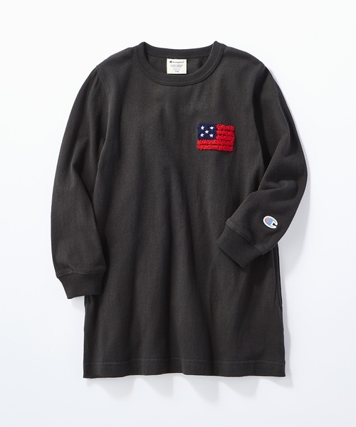 Champion(チャンピオン)の「【Champion】サガラワンピース(ワンピース・キッズ・ブラック/グレー/ピンク・100/110/120/130/140)」の1枚目の写真