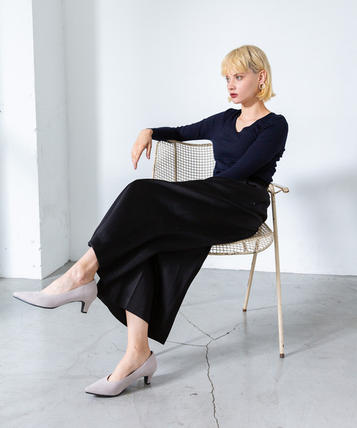 STUDIOUS（ステュディオス）の「【STUDIOUS】ニュアンスカッティングパンプス（パンプス・レディース・ブラック/ベージュ・SMALL/MEDIUM/LARGE）」の6枚目の写真