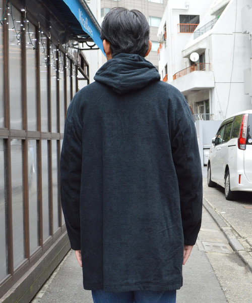THING FABRICS（シングファブリックス）の「tHING FABRICS/シングファブリックス TF Hooded coat（パーカー・メンズ・ブラック/ネイビー・1/0）」の9枚目の写真
