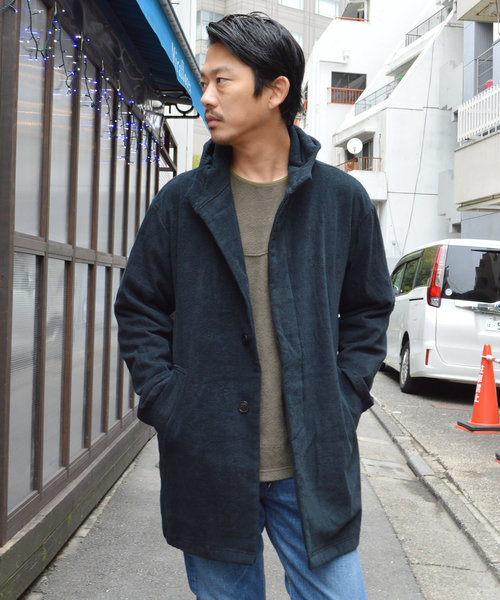 THING FABRICS（シングファブリックス）の「tHING FABRICS/シングファブリックス TF Hooded coat（パーカー・メンズ・ブラック/ネイビー・1/0）」の14枚目の写真