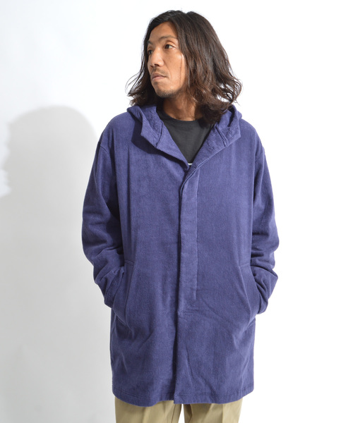 THING FABRICS（シングファブリックス）の「tHING FABRICS/シングファブリックス TF Hooded coat（パーカー・メンズ・ブラック/ネイビー・1/0）」の4枚目の写真