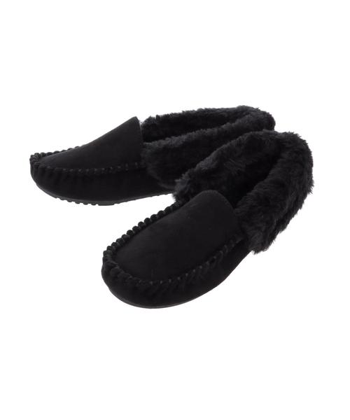 AMERICAN HOLIC（アメリカンホリック）の「ボアモカシューズ（パンプス・レディース・ブラック/キャメル・S/M/L）」の6枚目の写真