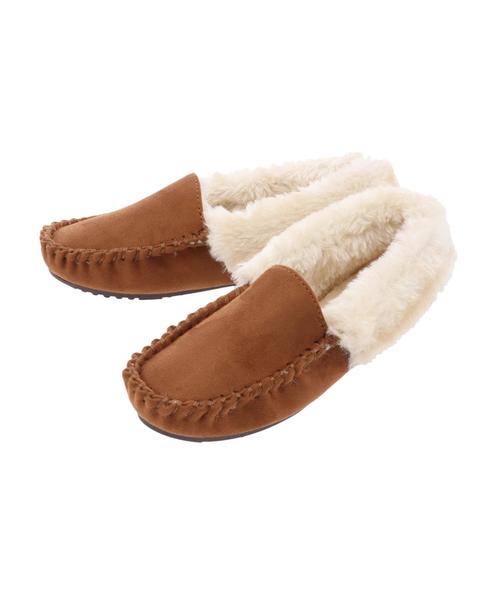 AMERICAN HOLIC（アメリカンホリック）の「ボアモカシューズ（パンプス・レディース・ブラック/キャメル・S/M/L）」の4枚目の写真