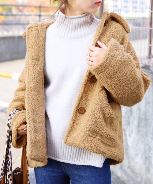 reca（レカ）の「ビッグシルエット ショート丈ボアコート（ダウン