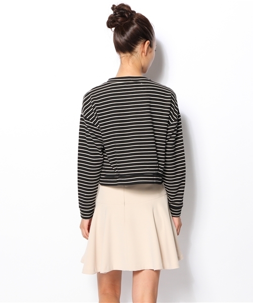 Chico(チコ)の「ボーダーハイネックTOPS(Tシャツ/カットソー・レディース・オフホワイト/スミクロ・FREE)」の5枚目の写真