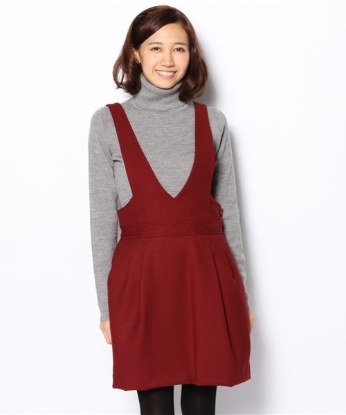 Another Edition（アナザーエディション）の「AE ナナコジョーゼットジャンパーSK（スカート・レディース・オレンジ/ネイビー/ブラック/ワインレッド/ダークグリーン・フリー）」の5枚目の写真