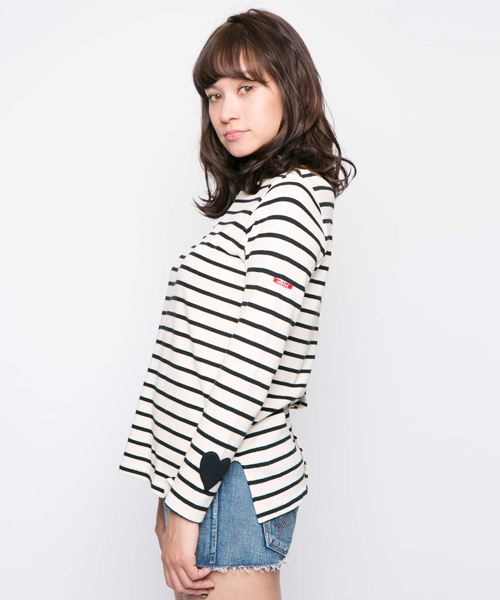 MILKFED.（ミルクフェド）の「STRIPE 2WAY TOP（Tシャツ/カットソー・レディース・ホワイト/ネイビー/ライトパープル・SMALL/MEDIUM）」の4枚目の写真