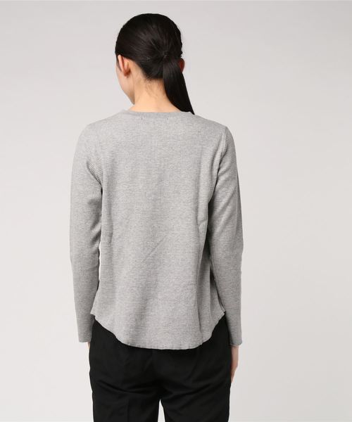 Munich（ミューニック）の「リバーサーマルヘンリーネックプルオーバー（Tシャツ/カットソー・レディース・ホワイト/ブラック/グレー/カーキ・FREE）」の6枚目の写真