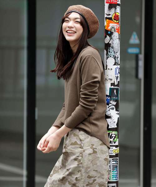 Munich（ミューニック）の「リバーサーマルヘンリーネックプルオーバー（Tシャツ/カットソー・レディース・ホワイト/ブラック/グレー/カーキ・FREE）」の18枚目の写真