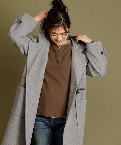 Munich（ミューニック）の「リバーサーマルヘンリーネックプルオーバー（Tシャツ/カットソー・レディース・ホワイト/ブラック/グレー/カーキ・FREE）」の20枚目の写真