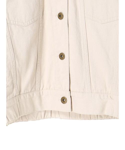 Editt by YECCA VECCA(エディットバイイェッカヴェッカ)の「コインフリンジジャケット①(ブルゾン・レディース・アイボリー/カーキ・フリー)」の15枚目の写真