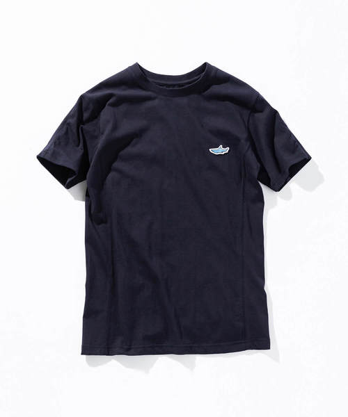 1piu1uguale3 RELAX（ウノピュウノウグァーレトレリラックス）の「1PIU1UGUALE3 RELAX(ウノピゥウノウグァーレトレ)オリガミ刺繍ワッペン 半袖Tシャツ（Tシャツ/カットソー・メンズ・グレー/ネイビー/ホワイト/ブラック・SMALL/MEDIUM/LARGE/X-LARGE）」の4枚目の写真