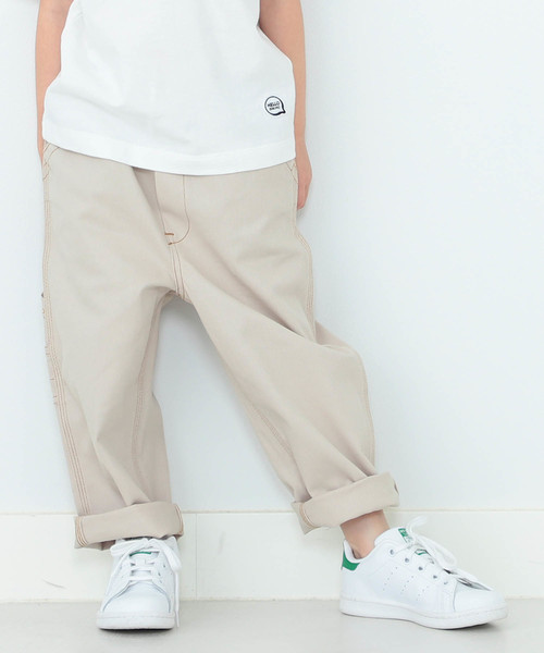 B:MING by BEAMS（ビーミングバイビームス）の「UNIVERSAL OVERALL × B:MING by BEAMS / 別注Painter パンツ 19SS（その他パンツ・キッズ・ブラック/オフホワイト・100/110/120/130/140）」の2枚目の写真