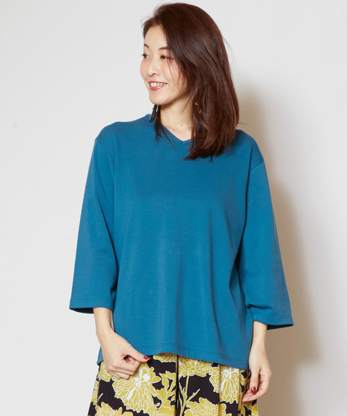 チャイハネ（チャイハネ）の「【チャイハネ】yul 薙刀袖トップス（Tシャツ/カットソー・レディース・ブラック/ブルー/ホワイト・FREE）」の3枚目の写真