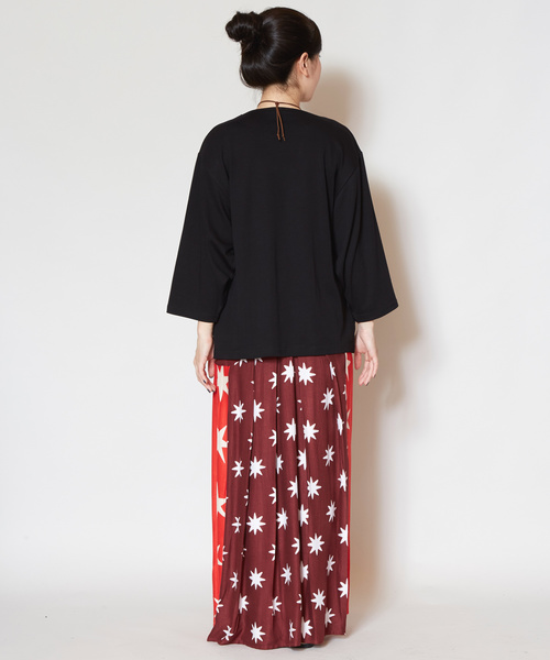 チャイハネ（チャイハネ）の「【チャイハネ】yul 薙刀袖トップス（Tシャツ/カットソー・レディース・ブラック/ブルー/ホワイト・FREE）」の9枚目の写真