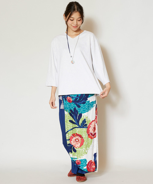 チャイハネ（チャイハネ）の「【チャイハネ】yul 薙刀袖トップス（Tシャツ/カットソー・レディース・ブラック/ブルー/ホワイト・FREE）」の11枚目の写真