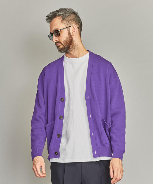 BEAUTY&YOUTH UNITED ARROWS（ビューティーアンドユースユナイテッドアローズ）の「BY ワイド Vネック カーディガン о（カーディガン/ボレロ・メンズ・パープル/ライトグレー/ブラック・MEDIUM/SMALL/LARGE/X-LARGE）」の11枚目の写真