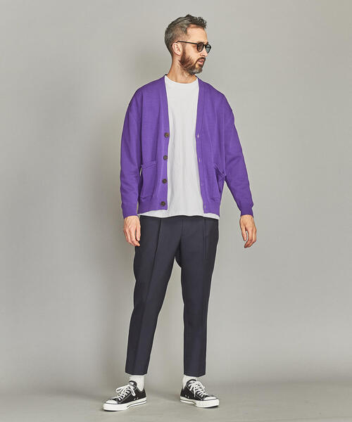 BEAUTY&YOUTH UNITED ARROWS（ビューティーアンドユースユナイテッドアローズ）の「BY ワイド Vネック カーディガン о（カーディガン/ボレロ・メンズ・パープル/ライトグレー/ブラック・MEDIUM/SMALL/LARGE/X-LARGE）」の12枚目の写真