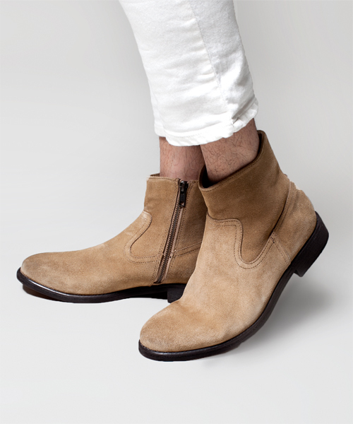 NANO universe(ナノユニバース)の「Enzo Giletti/スウェードサイドZIPペコス(ブーツ・メンズ・キャメル/ダークブラウン/ブラック/ベージュ・42/41/40)」の4枚目の写真