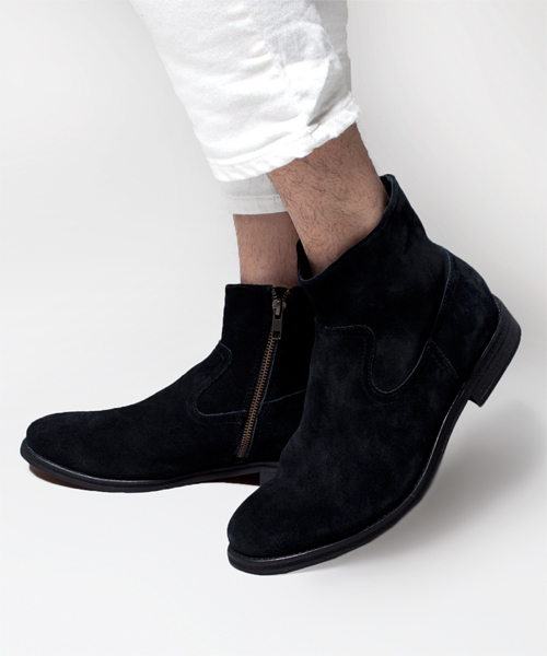 NANO universe(ナノユニバース)の「Enzo Giletti/スウェードサイドZIPペコス(ブーツ・メンズ・キャメル/ダークブラウン/ブラック/ベージュ・42/41/40)」の2枚目の写真