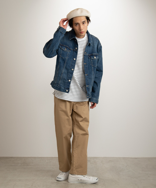 WEGO（ウィゴー）の「WEGO/ストレッチデニムGジャン（デニムジャケット・メンズ・インディゴブルー/ダークインディゴブルー/ライトインディゴブルー・MEDIUM/SMALL/LARGE）」の4枚目の写真