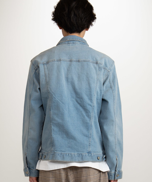 WEGO（ウィゴー）の「WEGO/ストレッチデニムGジャン（デニムジャケット・メンズ・インディゴブルー/ダークインディゴブルー/ライトインディゴブルー・MEDIUM/SMALL/LARGE）」の15枚目の写真