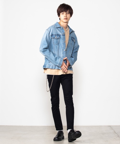 WEGO（ウィゴー）の「WEGO/ストレッチデニムGジャン（デニムジャケット・メンズ・インディゴブルー/ダークインディゴブルー/ライトインディゴブルー・MEDIUM/SMALL/LARGE）」の21枚目の写真